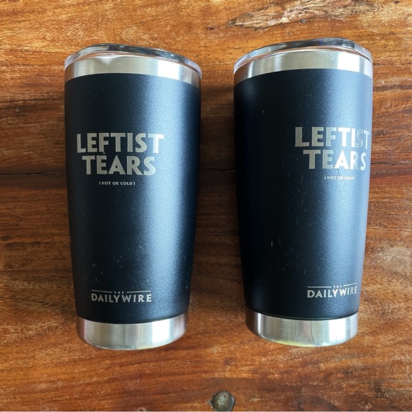 Daily Wire Other - Daily Wire Black Tumblers Set Used with Brand New Lids